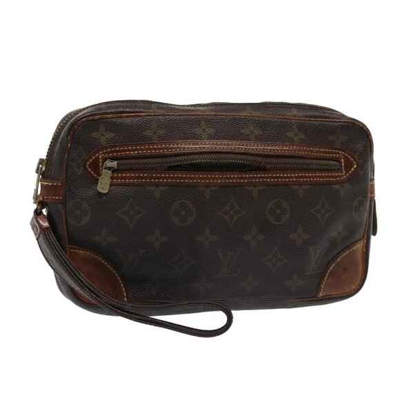 LOUIS VUITTON Monogram Marly Dragonne GM Clutch Bag Vintage - Picture 1 of 15
